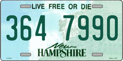 NH license plate 3647990