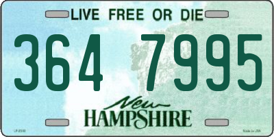 NH license plate 3647995