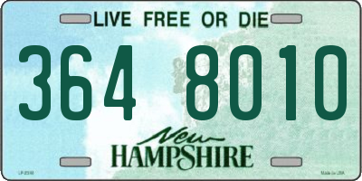 NH license plate 3648010