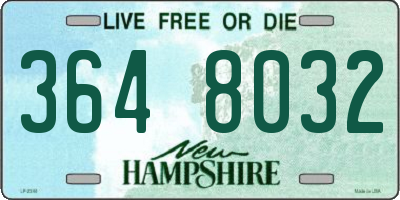 NH license plate 3648032