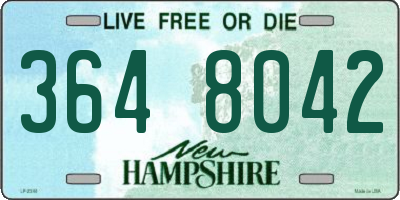 NH license plate 3648042