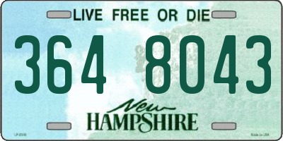 NH license plate 3648043