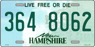 NH license plate 3648062