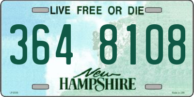 NH license plate 3648108