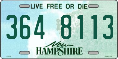 NH license plate 3648113