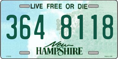 NH license plate 3648118