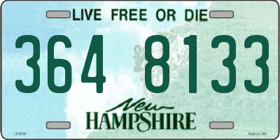 NH license plate 3648133