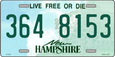 NH license plate 3648153