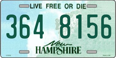 NH license plate 3648156