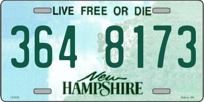 NH license plate 3648173