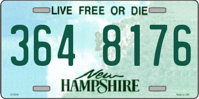 NH license plate 3648176