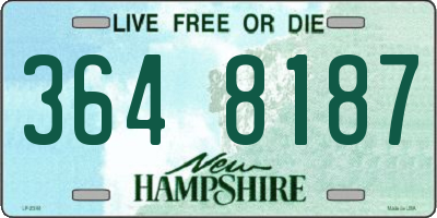 NH license plate 3648187