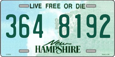 NH license plate 3648192