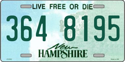 NH license plate 3648195