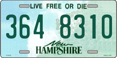 NH license plate 3648310