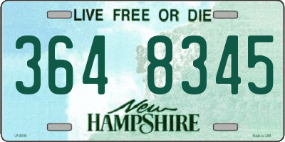 NH license plate 3648345
