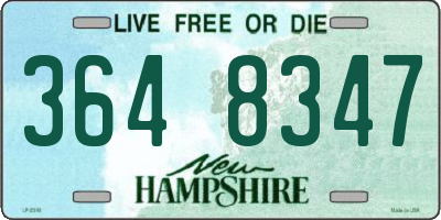 NH license plate 3648347