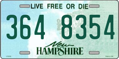 NH license plate 3648354