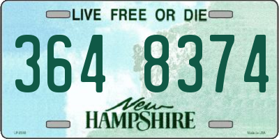 NH license plate 3648374