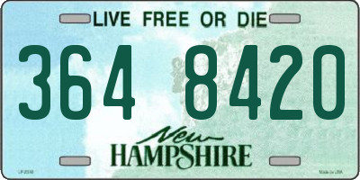 NH license plate 3648420