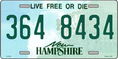 NH license plate 3648434