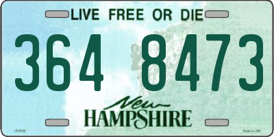 NH license plate 3648473