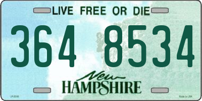 NH license plate 3648534