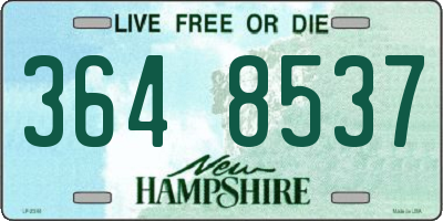 NH license plate 3648537