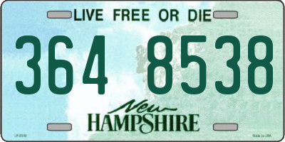 NH license plate 3648538