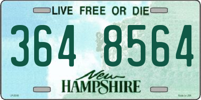 NH license plate 3648564