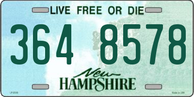 NH license plate 3648578