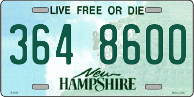 NH license plate 3648600