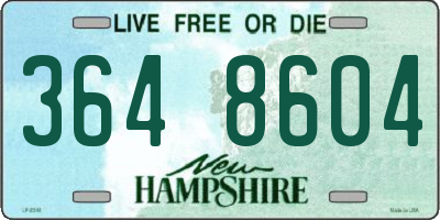 NH license plate 3648604