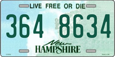 NH license plate 3648634