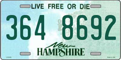 NH license plate 3648692
