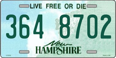 NH license plate 3648702