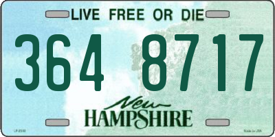 NH license plate 3648717