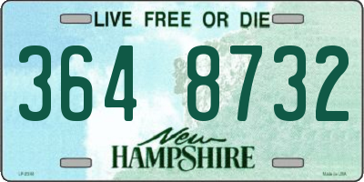 NH license plate 3648732