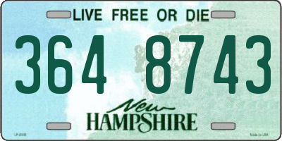 NH license plate 3648743