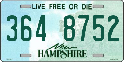 NH license plate 3648752