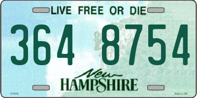NH license plate 3648754