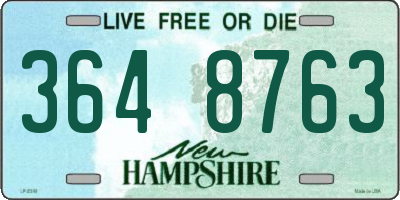 NH license plate 3648763