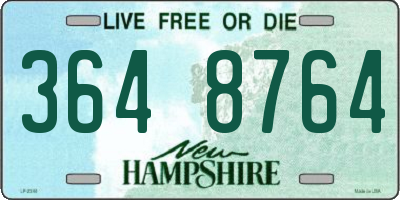 NH license plate 3648764