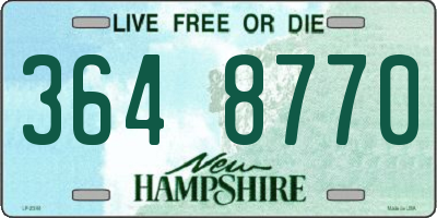 NH license plate 3648770