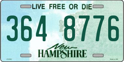 NH license plate 3648776