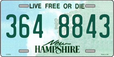 NH license plate 3648843