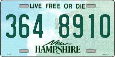 NH license plate 3648910
