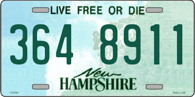 NH license plate 3648911