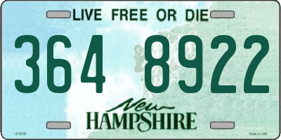 NH license plate 3648922