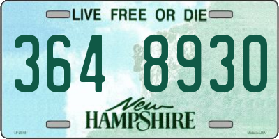 NH license plate 3648930